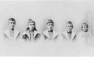 Xavier 1887-1955 Marie-Agnes 1889-1982 Charles 1890-1970 Jacques 1893-1946 and Pierre 1897-1959 de Gaulle at Lille 1889-1900 by C. Mouth