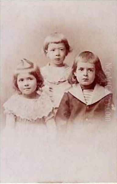 Marie-Agnes 1889-1982 Charles 1890-1970 and Xavier de Gaulle 1887-1955 1893 - view 1