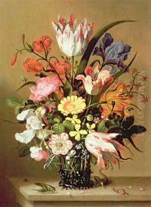 Flowers in a Vase by Jacob Marrel