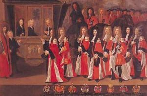 The Entry of Louis of France 1682-1712 Duke of Burgundy and Charles 1686-1714 Duke of Berry into Toulouse 1701 by Jean Michel