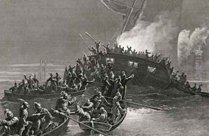 Destruction of the schooner Gaspe in the waters of Rhode Island 1772 by McNevin, J.