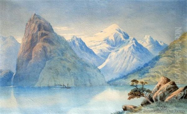 Stirling Falls & Lion Rock, Milford Sound - view 1