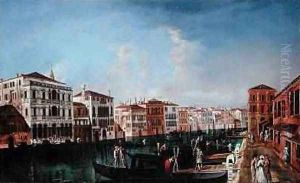 A View of the Grand Canal Venice Looking South-East from the Palazzo Michiel dalle Colonne to the Fondaco dei Tedesci by (follower of) Marieschi, Michele