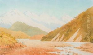 South Island Landscape by John Barr Clarke Hoyte