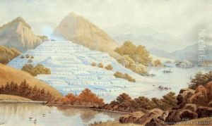 The White Terrace Atrotomahana by John Barr Clarke Hoyte