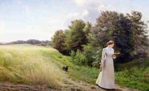 Lady in White Reading by Emilie Caroline Mundt