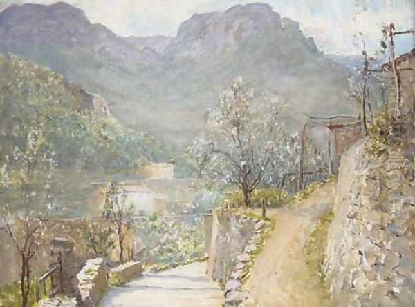 A hillside road, Majorca - view 1