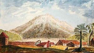 View of the northern side of Mount Pelee from Macouba in Martinique 1815