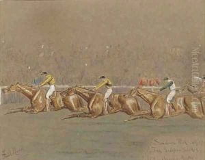 The Eclipse Stakes, Sandown Park, 1888 by George Finch Mason