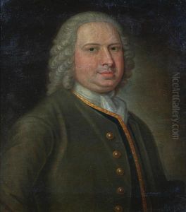 A Portrait Of A Gentleman Wearing Greenjacket, Stock And Wig, Bust Length
