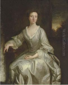 Portrait Of Lady Wroughton, Seated, With A Landscape Beyond thumbnail