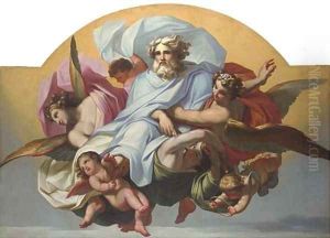 God the Father with angels and cherubs