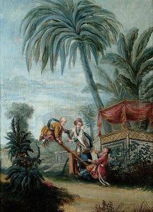 Personnages Jouant De La Balancoire by Jean-Baptiste Huet