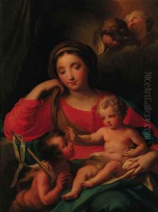The Madonna and Child with the Infant Saint John the Baptist by Anton Raphael Mengs