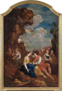 Pastoral Scene In An Arcadian Landscape. Pastoral Scene In An Arcadian Landscape.