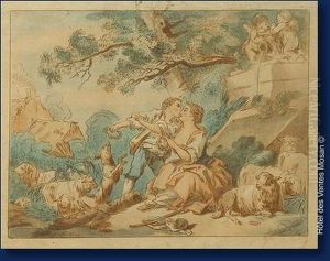 Scene Galante. by Jean-Baptiste Huet