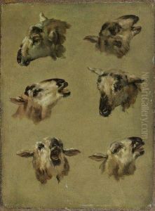 Six Etudes De Tetes De Moutons by Jean-Baptiste Huet