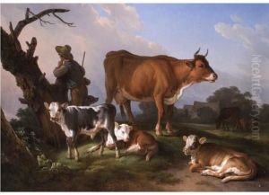 Gemaldepaar: Hirte Und Hirtin
