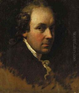 Portrait study of a gentleman, bust-length, in a brown coat with a white cravat by Anton Raphael Mengs