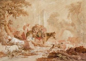 Paesaggio Con Pastori E Gregge