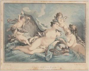 Venus Sur Les Eaux by Jean-Baptiste Huet
