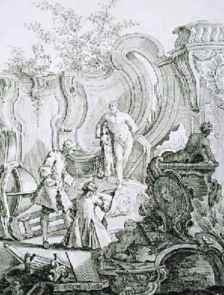 Craftsmen working on designs from Rococo Ornament - view 1