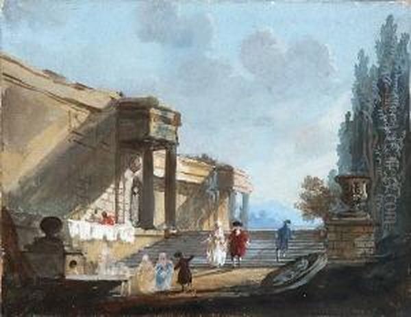 Architekturcapriccio Mit
Figurenstaffage. - view 1