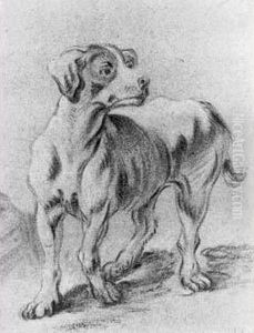 Etude De Chien by Jean-Baptiste Huet