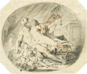 Hercules And Omphale by Jean-Baptiste Huet