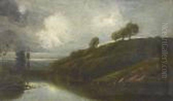 Abendliche Flusslandschaft. - view 1