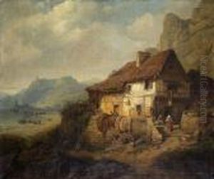 Kustenlandschaft Mit Bauernhaus