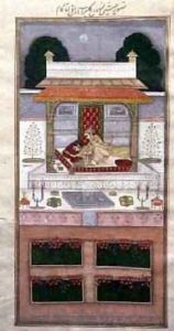 Kamrup and Kamalta on their Wedding Night from Dasturi Himmat 1755 by Muhammad Murad