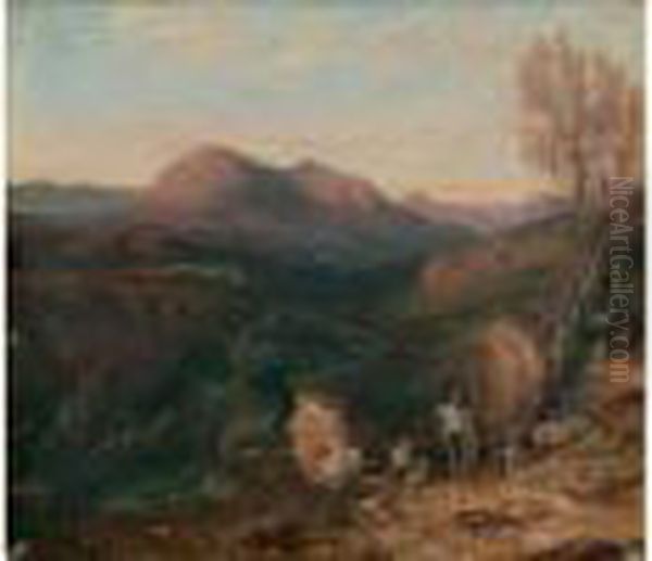 Chevriers Devant Le Monte Calvo - view 1