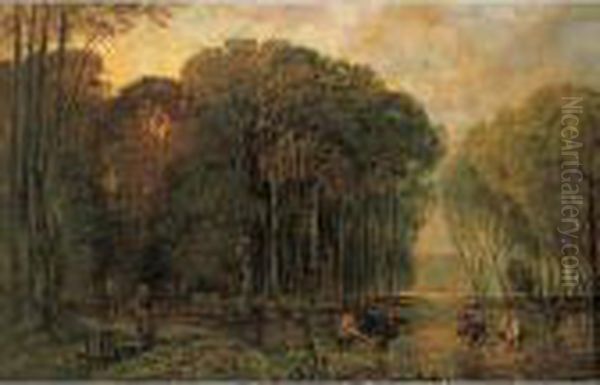 Le Laita, A Mare Haute Dans La Foret De Quimperle (bretagne) - view 1