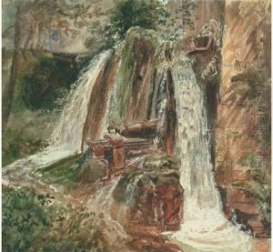 Le Moulin Normand, Vers 1835 by Paul Huet