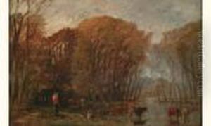 La Laita A Maree Haute Dans La Foret De Quimperle by Paul Huet
