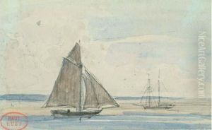 Deux Voiliers by Paul Huet