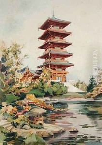Japanese Tower in the Royal Park at Laeken Belgium 3