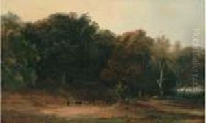 Le Retour Du Troupeau, Foret De Barbizon by Paul Huet