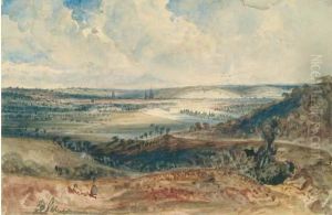 Vue Generale De Rouen by Paul Huet