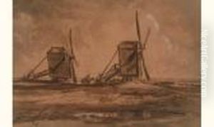 Les Moulins De Clamart Pres Bagneux by Paul Huet