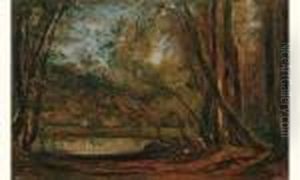 La Mare, Foret De Compiegne, Circa 1837 by Paul Huet