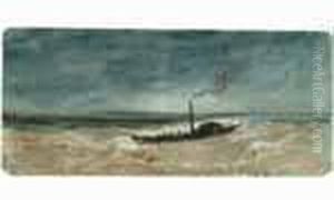 Bateau Pour Le Havre, 1826 (honfleur) by Paul Huet