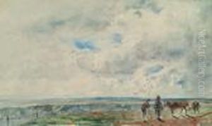 Le Pays De Lumieres Dans La Brie, Circa 1856 by Paul Huet