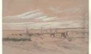 Les Marais Pontins, Paysage D'italie, Circa 1841-1842