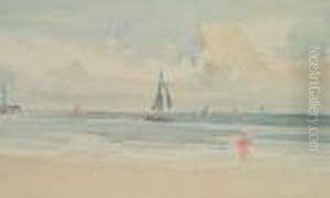 Entree D'un Port Normand by Paul Huet