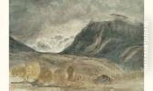 Paysage Des Alpes, Lors Du Voyage De La Grande Chartreuse by Paul Huet