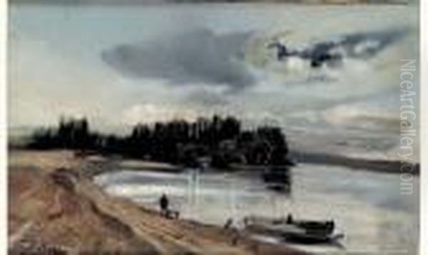 Paysage Lacustre A La Barque - view 1
