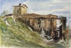 A Villa Near Rome by Paul Huet