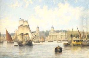 The Royal Naval College, Greenwich, from the Thames by Francis Moltino